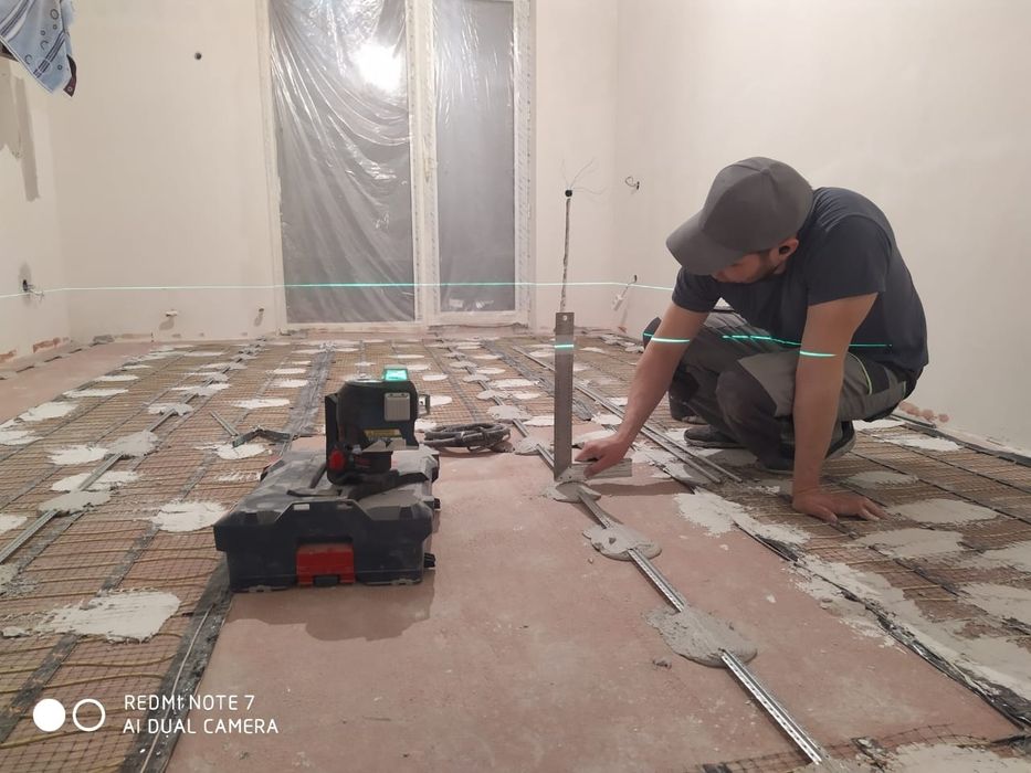 Стяжка ламинат паркет
