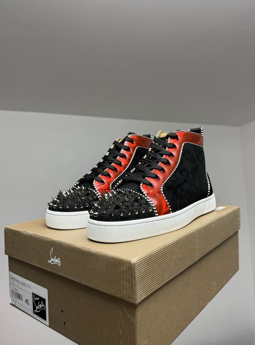 Christian Louboutin High Oralato Red Black