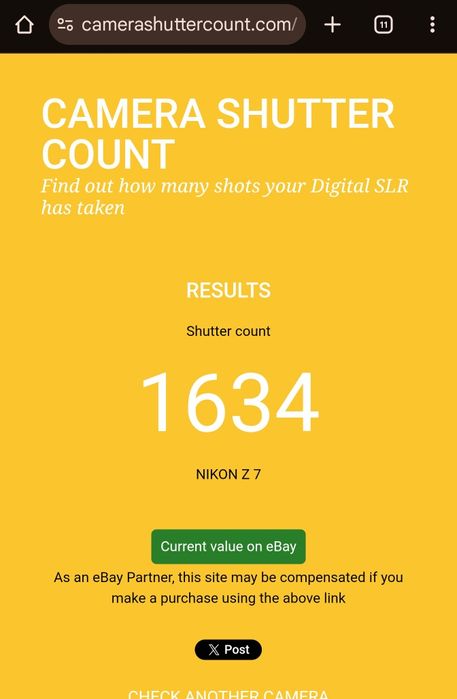 Nikon Z7  1600 de cadre