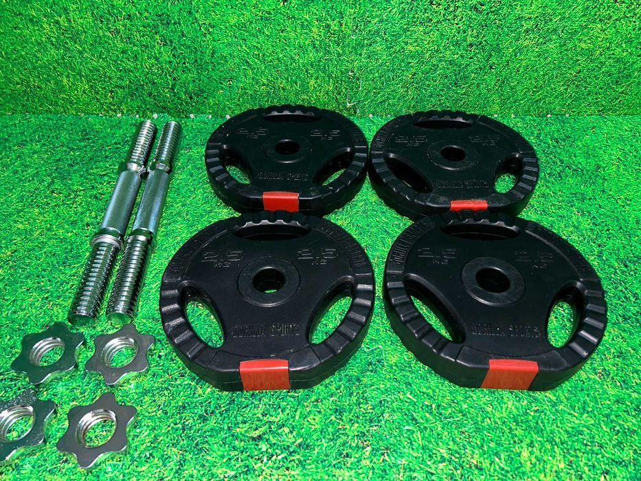 Set gantere discuri cu grip din ciment 15kg 30/31 mm
