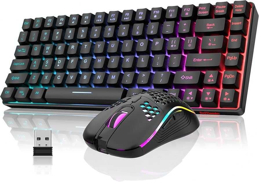 Kit sigilat Mouse + Tastatura Wireless Gaming RGB RedThunder K84