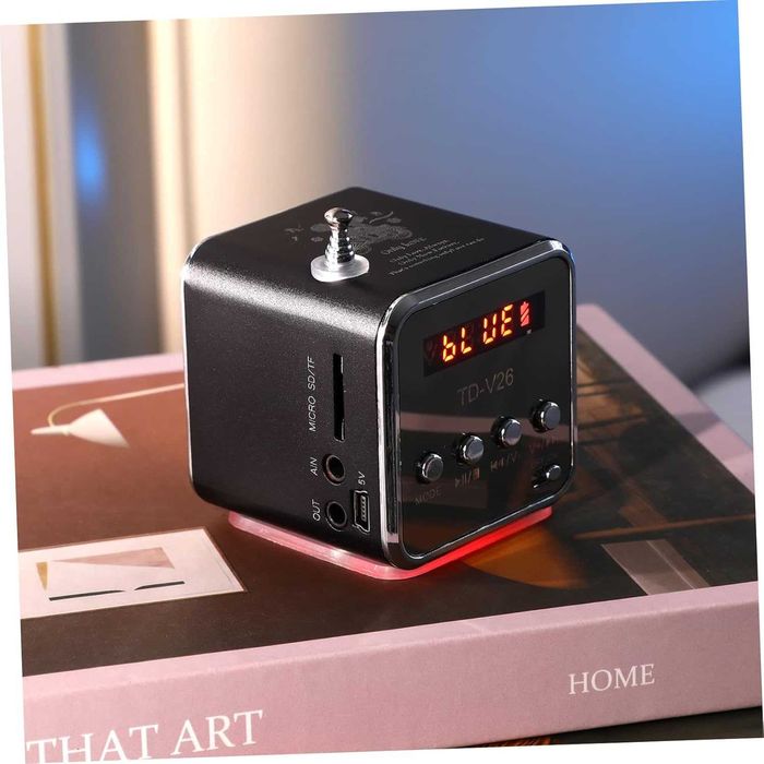 Mini Boxa Portabila cu Radio FM MP3 Player LED LCD 45dB USB MicroSD