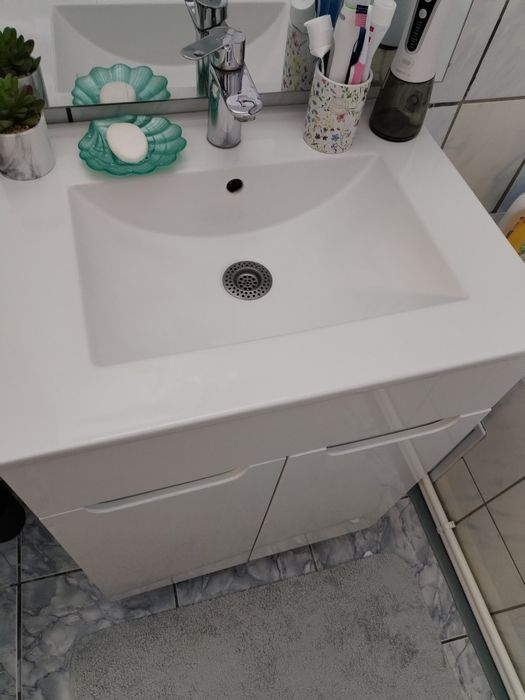 Masca ghiuveta+lavoar+baterie Grohe