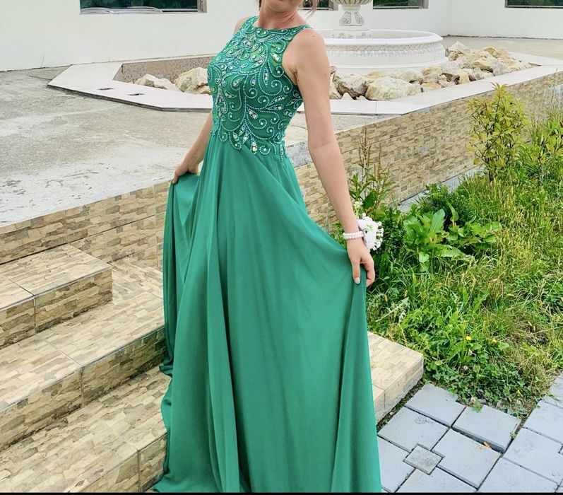 Rochie verde lunga
