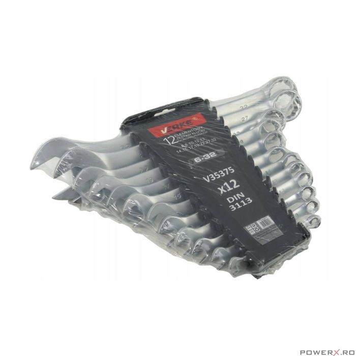 Set 12 chei fixe combinate, 6-32 mm, 12 piese, crom-vanadiu, Verke