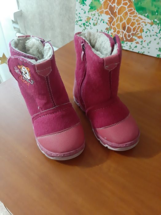 Продам зимние сапожки тёплые  на девочку.