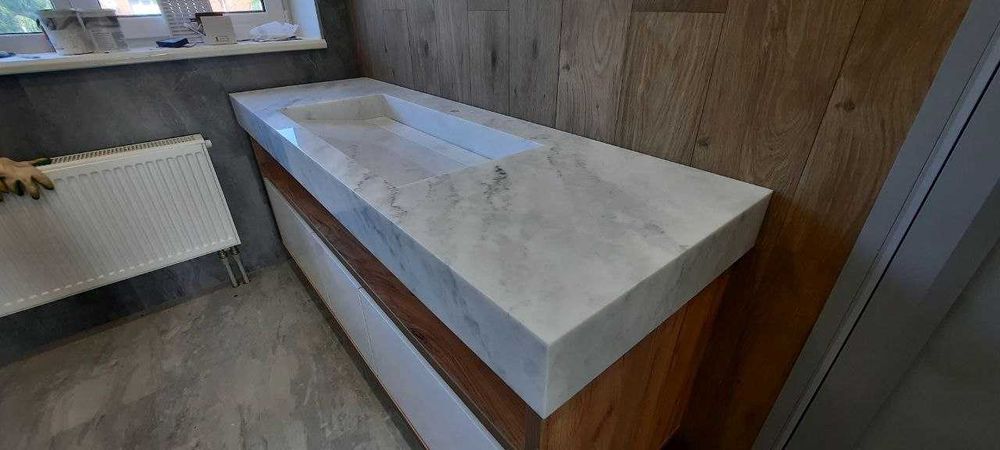 Умывальник, раковина из искусственного камня, акриловый, кварцевый.