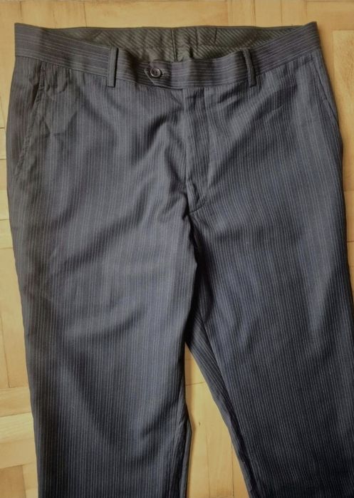 Pantaloni de Lux Via V. Veneto, Dungi (Pinstripe), Lână - W33