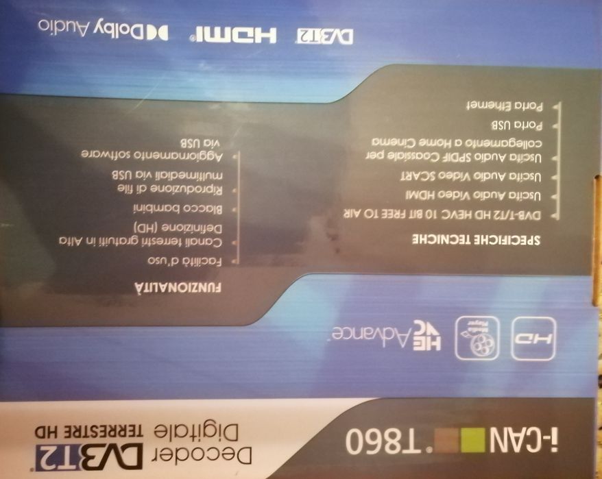 Декодер I-CAN T860, цифров HD DVB T2 телевизионен приемник