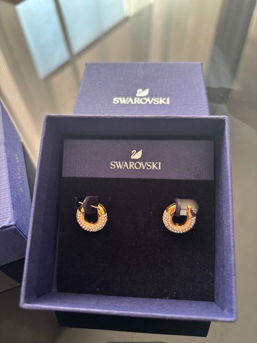 Cercei Swarovski suflați cu Aur