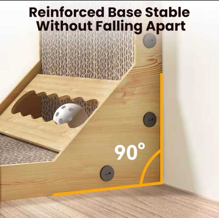 Катерушка за котки с форма на L Вертикална