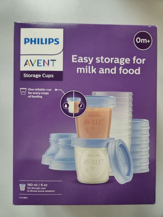 Philips Avent Комплект контейнери за съхранене на кърма 180 мл. 10 бр.
