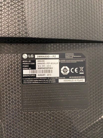 LG 26” LED LCD монитор/телевизор