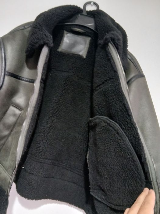 Cojocel dama piele ecologica imblanit interior marimea M-L sau 40-42