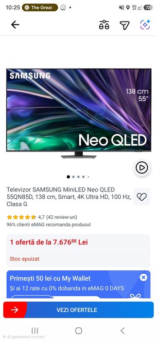 Televizor SAMSUNG MiniLED Neo QLED