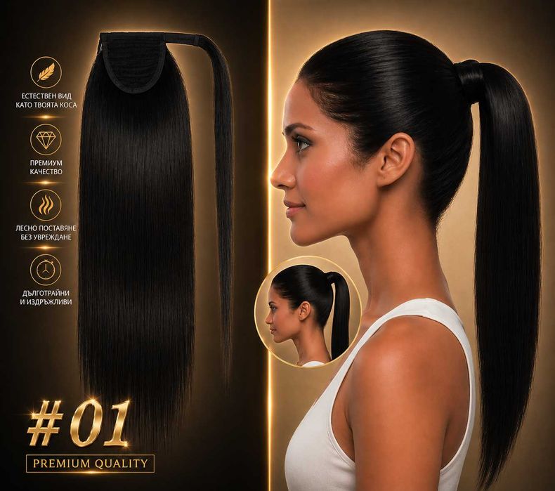 Естествена опашка за всеки ден- моментален обем и стил!