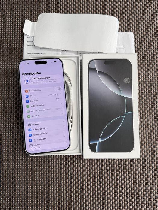 НОВ! 256Gb*ЛИЗИНГ* iPhone 16 Pro Max White Titanium / 24М ГАРАНЦИЯ