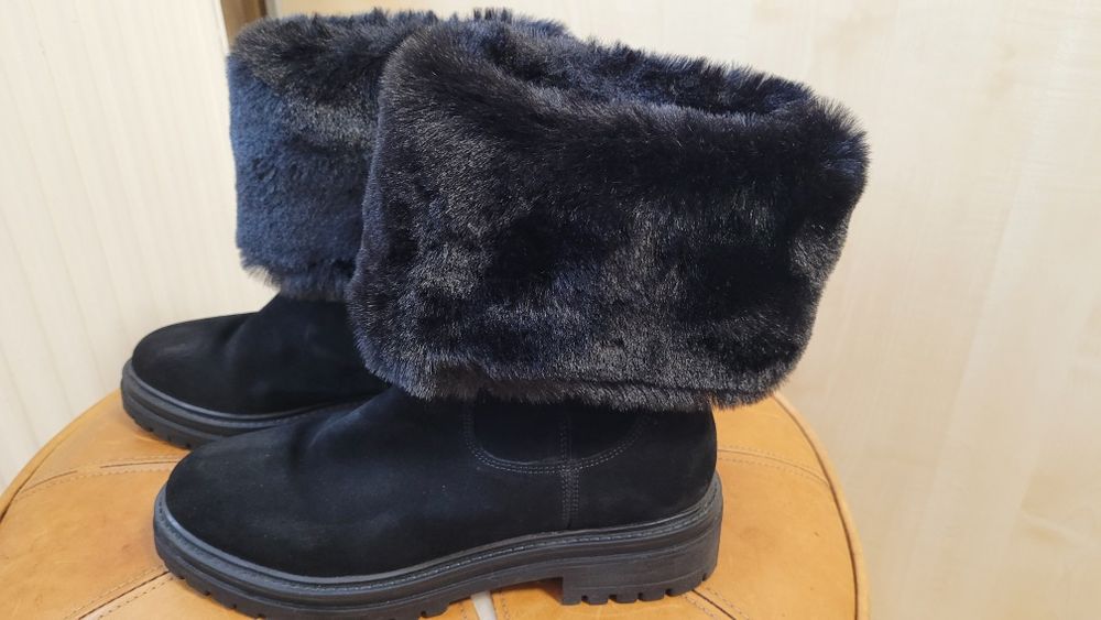 Cizme din piele întoarsă GEOX