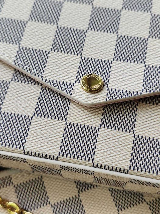 LOUIS VUITTON Дамска чанта Pochette Félicie Damier Azur