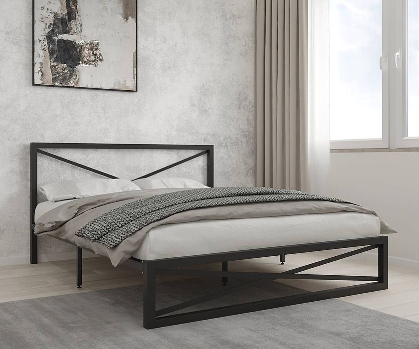 Двуспальная  Кровать Loft krovat темир крават metal kalavat Лофт