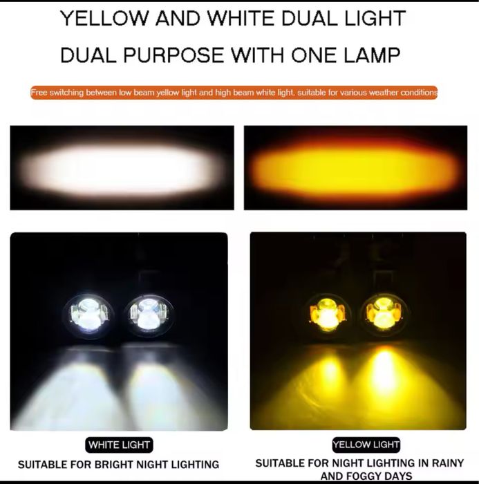 Proiectoare moto LED Bmw GS kit cablaj inclus, ATV SUV OFF ROAD