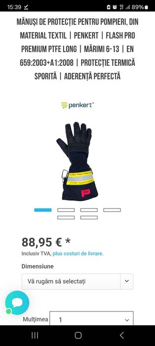 Mănuși de protecție pentru pompieri FLASH PRO PREMIUM