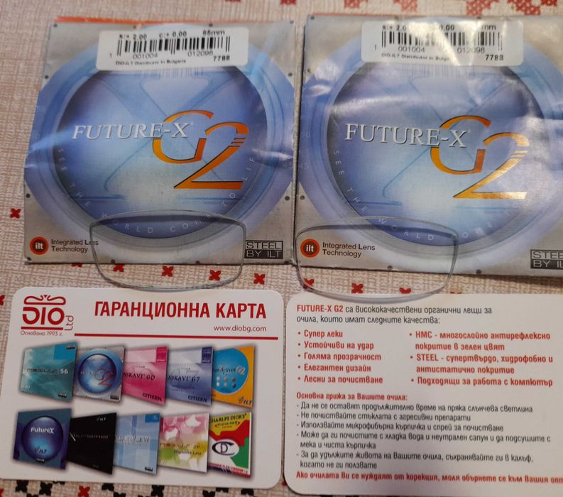 Висококачествени органични лещи за очила  FUTURE- X G2