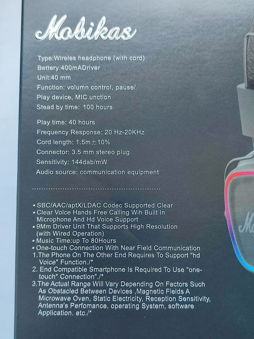 наушники Mobikas (Bluetooth)