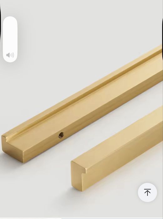 4 bucati manere dulap din otel inoxidabil auriu 100cm bucata