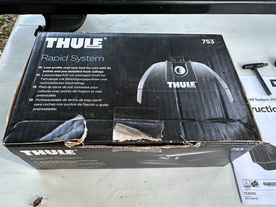 Напречни греди Thule 118 см + захвати 753 + Kit 4023 – багажник за покрив BMW