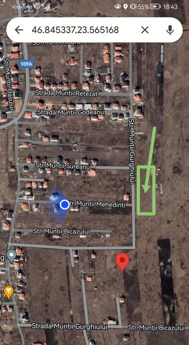 Vand teren intravilan cu PUG aprobat, panoramic, Chinteni