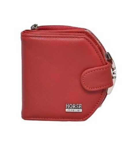 Червено Дамско портмоне от естествена кожа