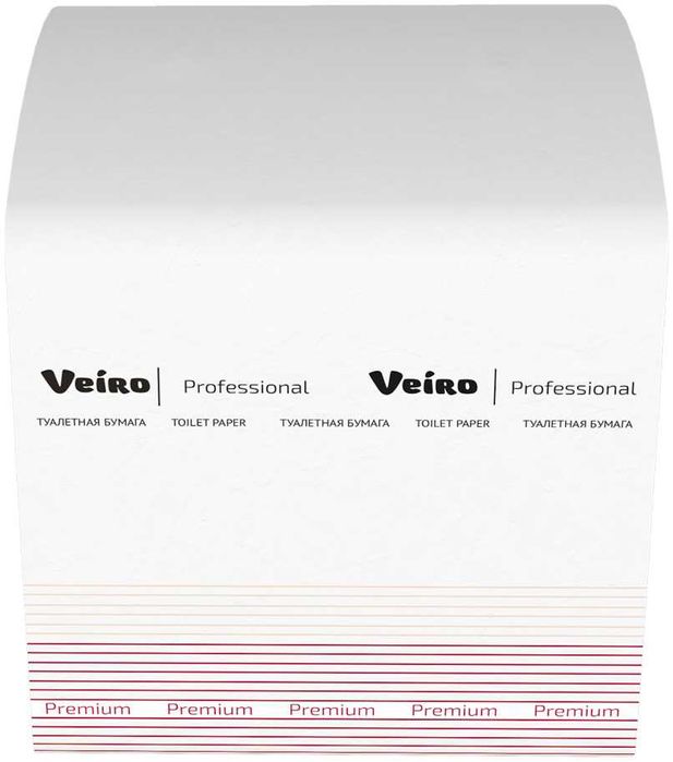 Туалетная бумага V сложения, двухслойная, Veiro Professional, 250 лист