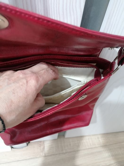 Geanta roșie piele eco