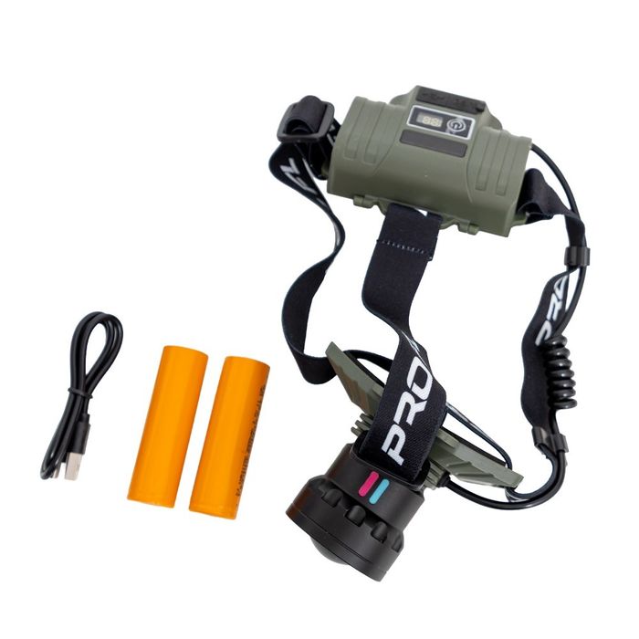 Lanterna Frontala PRO FL cu Lumina Alb / Albastra, 2 Acumulatori  NEW