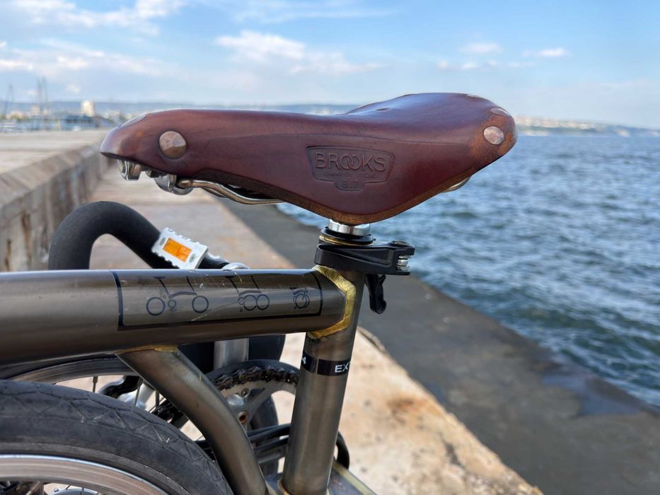 Brompton M6R Raw Lacquer – 6 скорости, динамо, багажник, седло Brooks