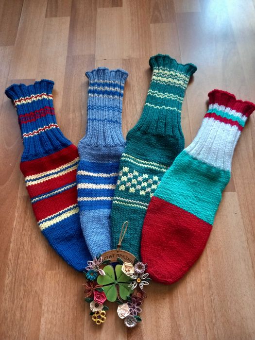 Мъжки ръчно плетени чорапи