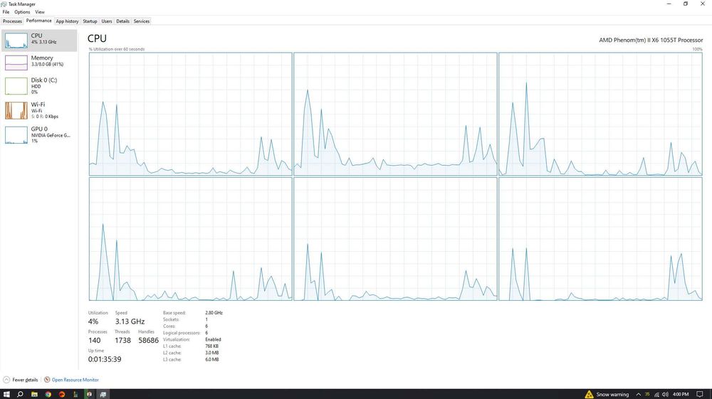 PC scoala / birou | 6 Core | 8GB RAM | SSD | WiFi