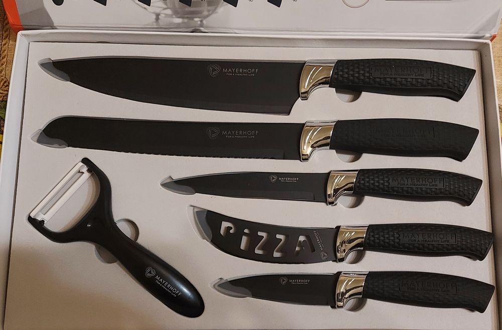 Set 5 Cutite + 1 Decojitor Ceramice - antibactriene MAYERHOFF