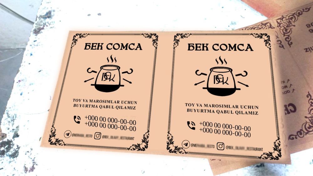 Qogoz paketlar Somsa Gumma uchun