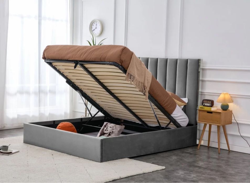 Тапицирано легло Palazzo Сиво