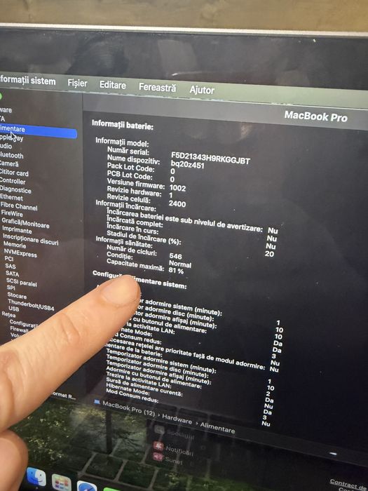 Laptop Apple MacBook PRO 13" 256GB 8GB SSD TouchBar Touch Bar Garantie