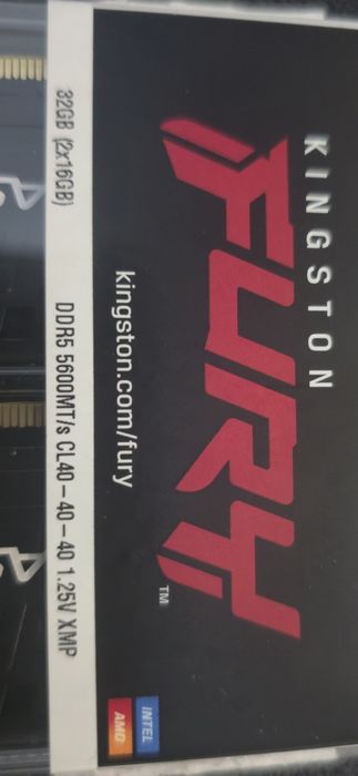 Ram Kingston Fury Beast 32GB DDR5  5600Mhz Cl40 Dial Channel XMP