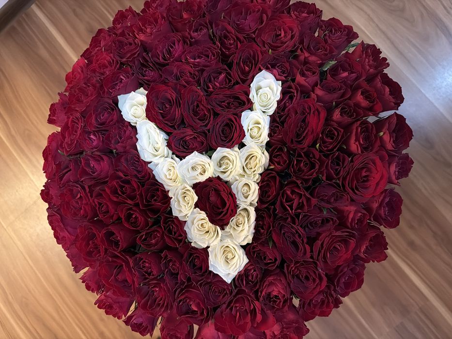 Букет с именем,цветы