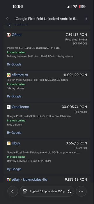 Google Pixel Fold Dual Sim 5G Porcelain 256GB