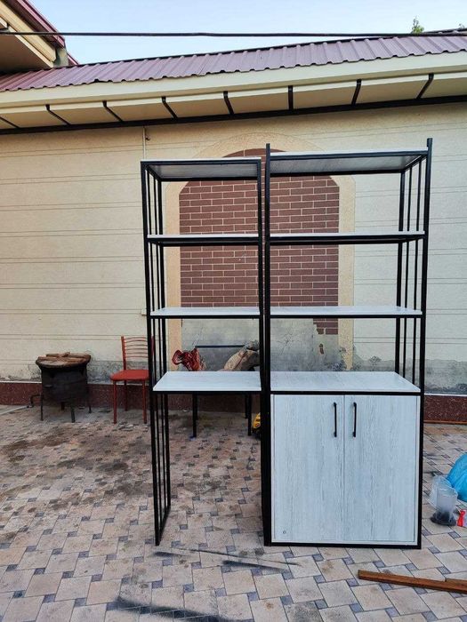 ЛОФТ стеллаж полкалар цех озидан