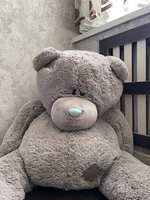 Мягкий медведь серый