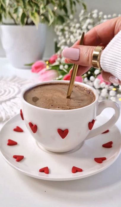 Чаша с полимерна глина подарък за Св. Валентин