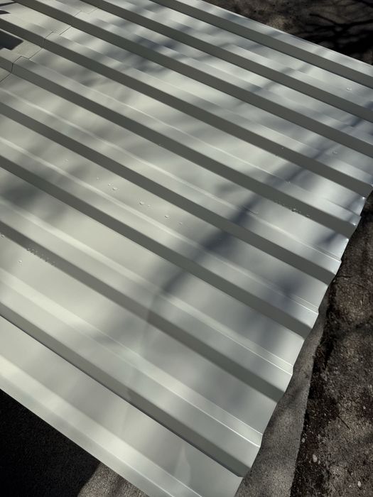 Tablă Cutată T20 T35 Fațadă Gard sau hală RAL 9002 alb lucios 0,5mm