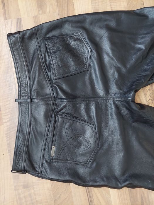 Pantaloni moto Linus,model clasic,de barbati,piele moale